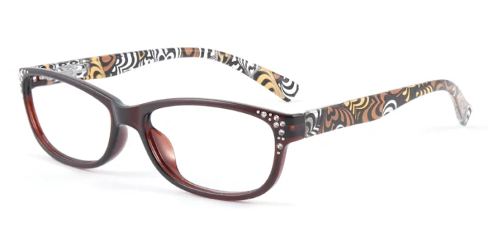 brown framed glasses